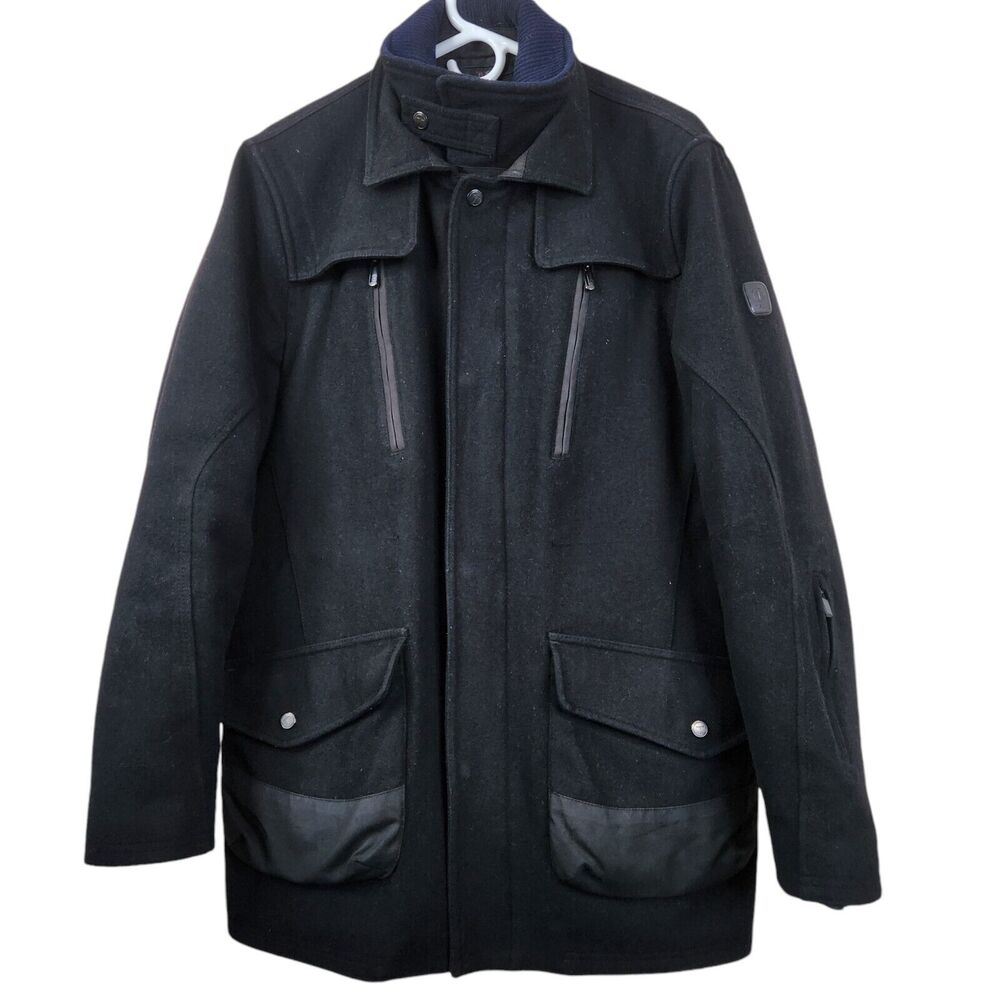 Tumi Tech Mens Double Zip Wool Utility Bomber Jacket Medium